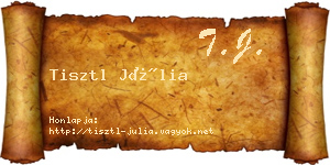 Tisztl Júlia névjegykártya
