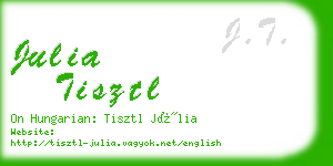 julia tisztl business card